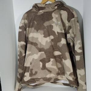 Columbia Out-Shield Dry Hooded Fleece Brown Camouflage Men's Size XL